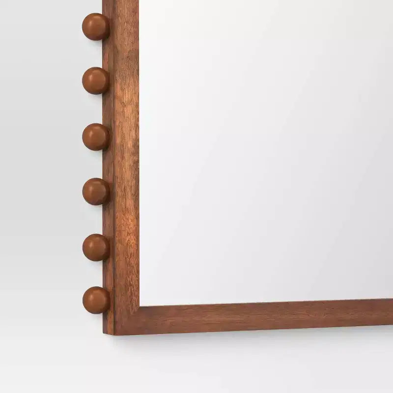 Specchio da terra ad arco marrone, 1 persona, 63,5 cm L x 165 cm H