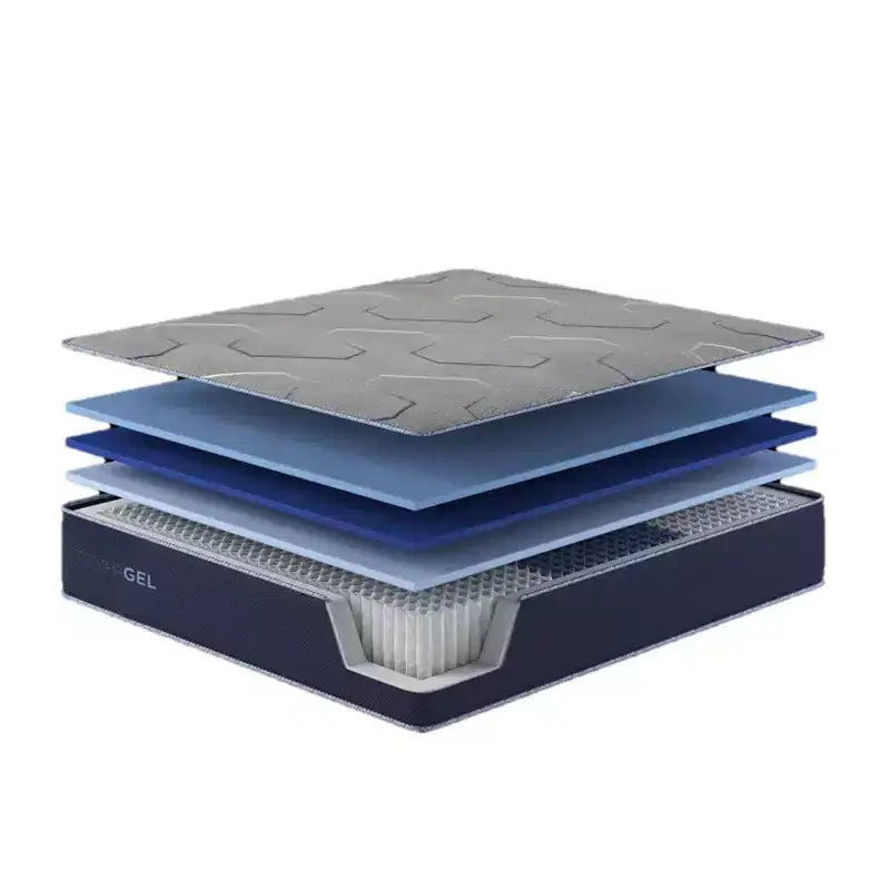Materasso ibrido in memory foam con gel rinfrescante, 12", 1-2 persone, bianco