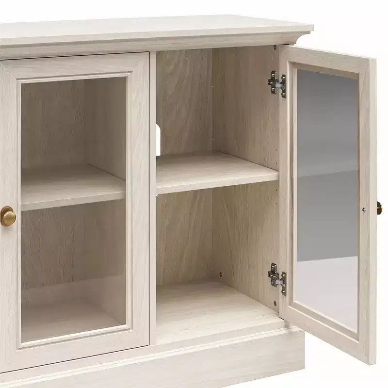Mobile porta TV con consolle in Rovere Nero/Rovere Bianco per TV fino a 65"