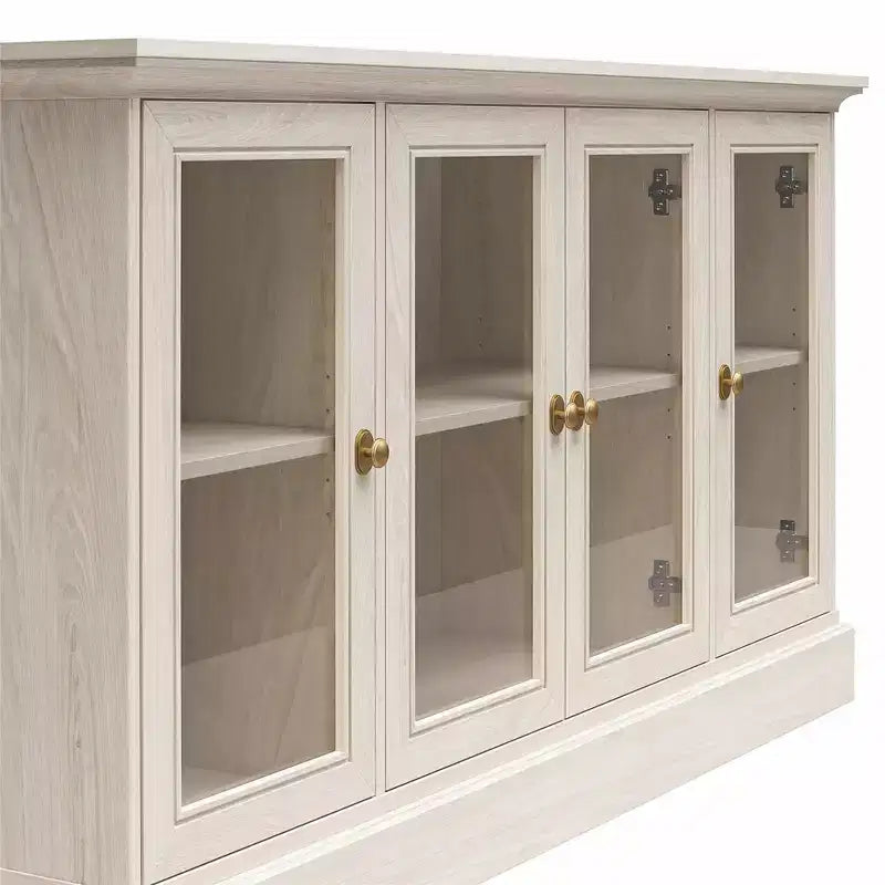 Mobile porta TV con consolle in Rovere Nero/Rovere Bianco per TV fino a 65"