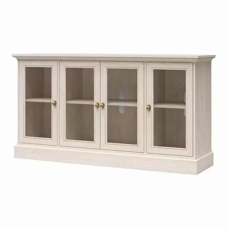 Mobile porta TV con consolle in Rovere Nero/Rovere Bianco per TV fino a 65"