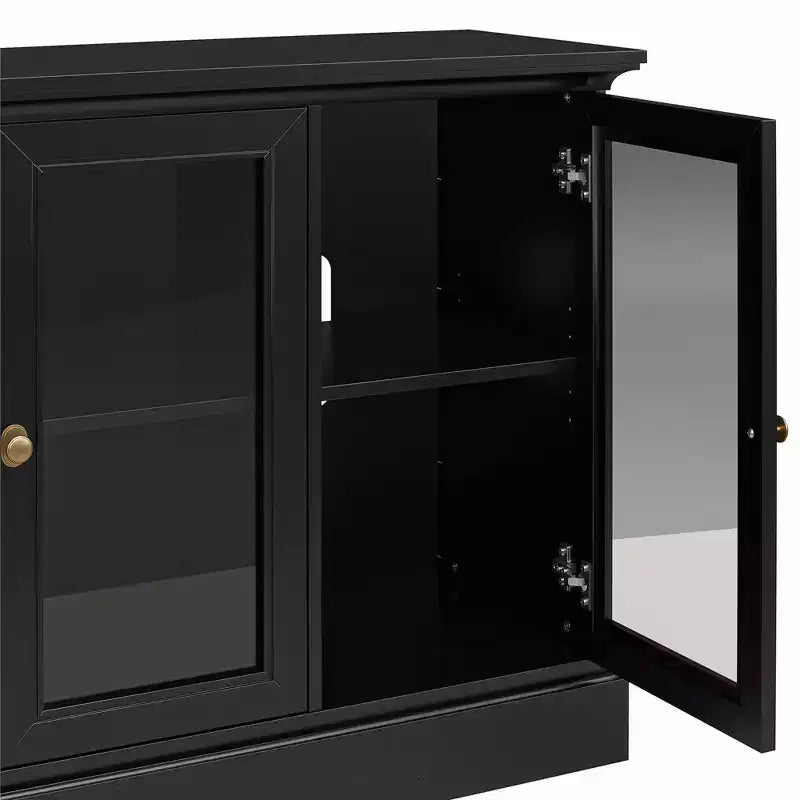 Mobile porta TV con consolle in Rovere Nero/Rovere Bianco per TV fino a 65"