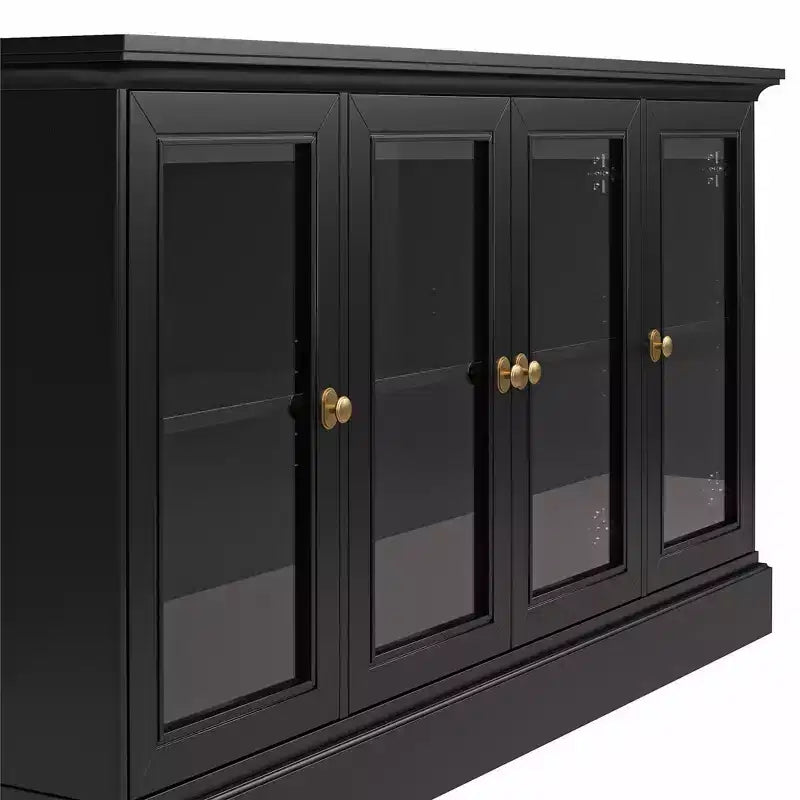 Mobile porta TV con consolle in Rovere Nero/Rovere Bianco per TV fino a 65"