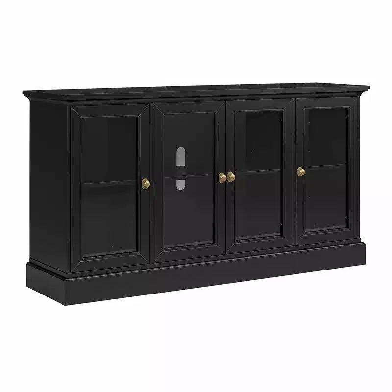 Mobile porta TV con consolle in Rovere Nero/Rovere Bianco per TV fino a 65"