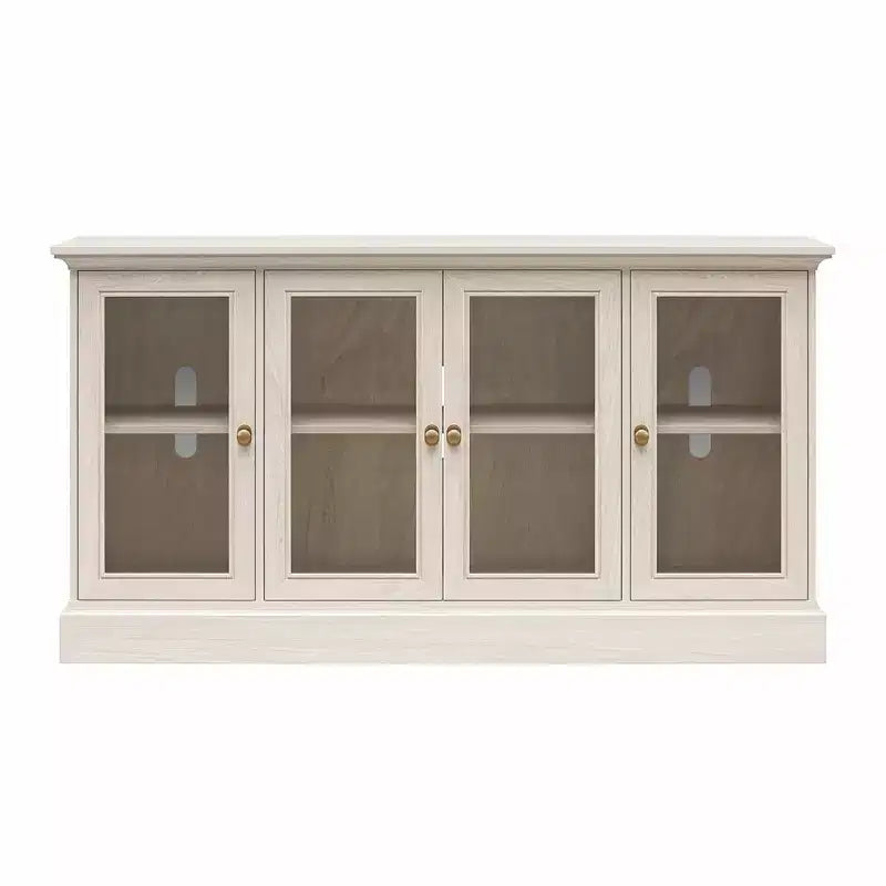 Mobile porta TV con consolle in Rovere Nero/Rovere Bianco per TV fino a 65"