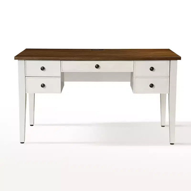 Scrivania marrone anticata da 55" – 1 Persona