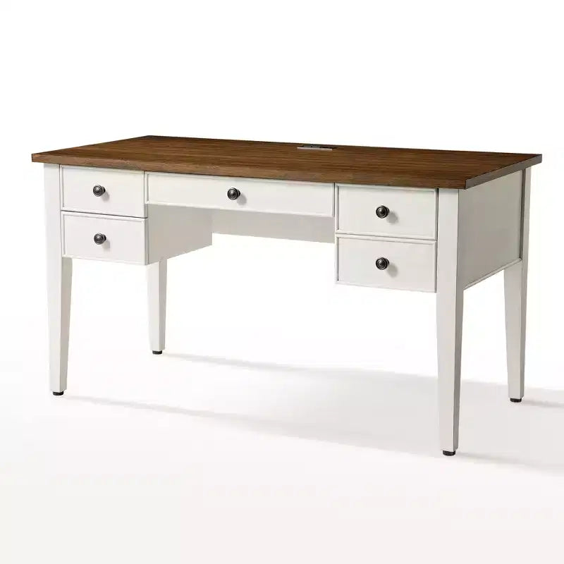 Scrivania marrone anticata da 55" – 1 Persona