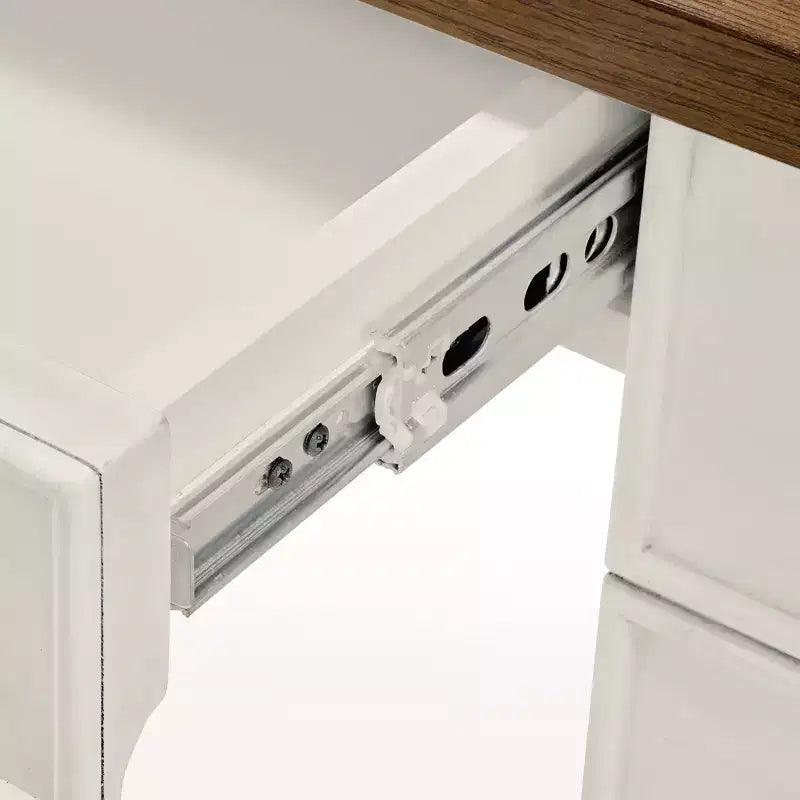 Scrivania marrone anticata da 55" – 1 Persona