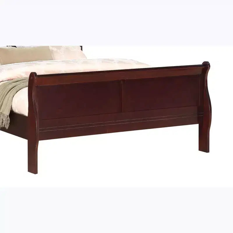 Letto a slitta in ciliegio massiccio, King, 1 posto