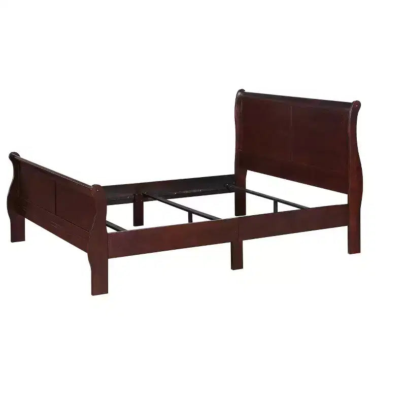 Letto a slitta in ciliegio massiccio, King, 1 posto