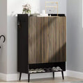 GustoWave Large Shoe Cabinet with 2 Doors, 6-Tier Entryway Shoe Storage Cabinet with Adjustable Shelves, Freestanding Shoes Rack Organizer