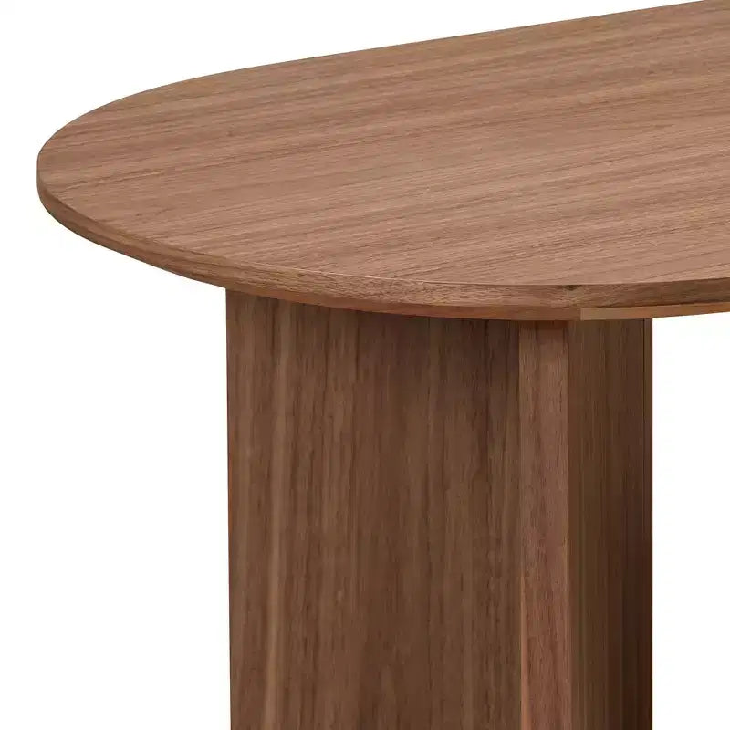 Okak 39L Tavolino da caffè moderno ovale, Tavolino da salotto piccolo con base a piedistallo robusta, Dimensioni salvaspazio per appartamento per soggiorno e camera da letto