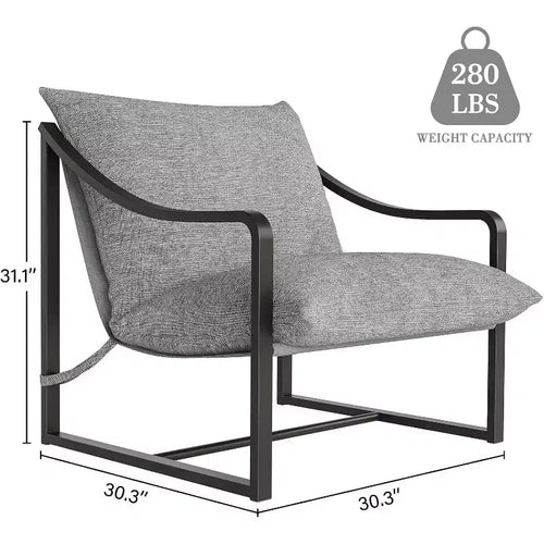 Acekool Poltrona Lounge Compatta - Versatile Seduta Singola con Cuscino per Salotto, Studio o Veranda (Disponibile in Diversi Colori)