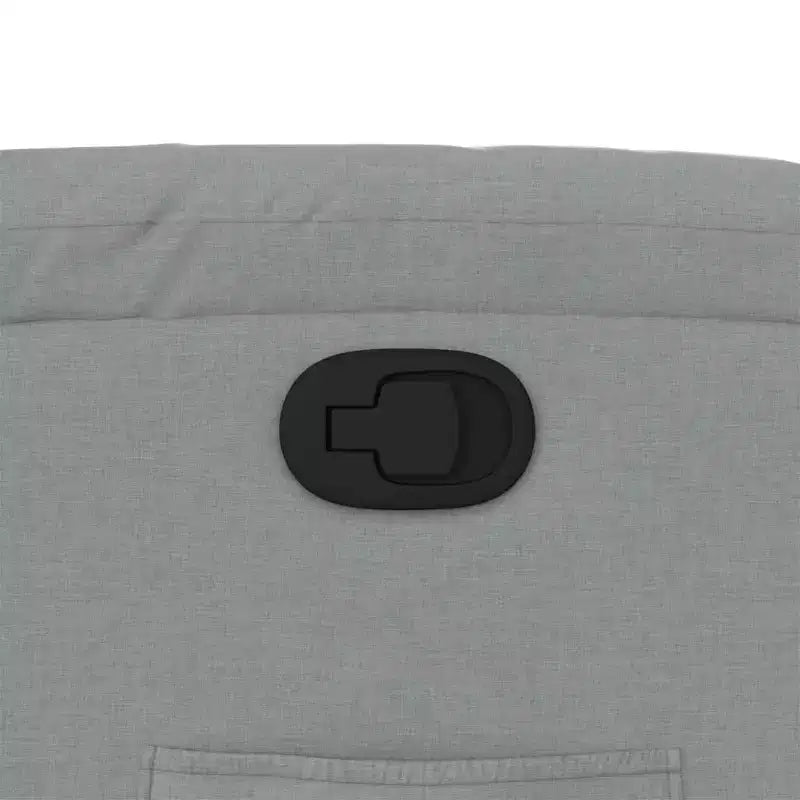 Poltrona reclinabile manuale in tessuto grigio chiaro, con sedile singolo