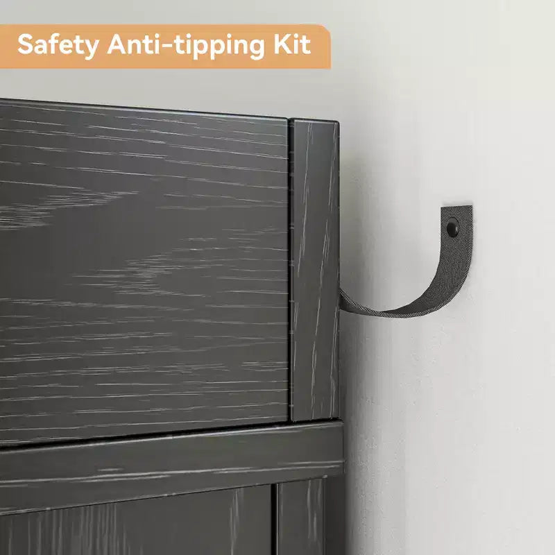 Mobile credenza da bar con dispensa stile rustico da 183 cm | 5 colori