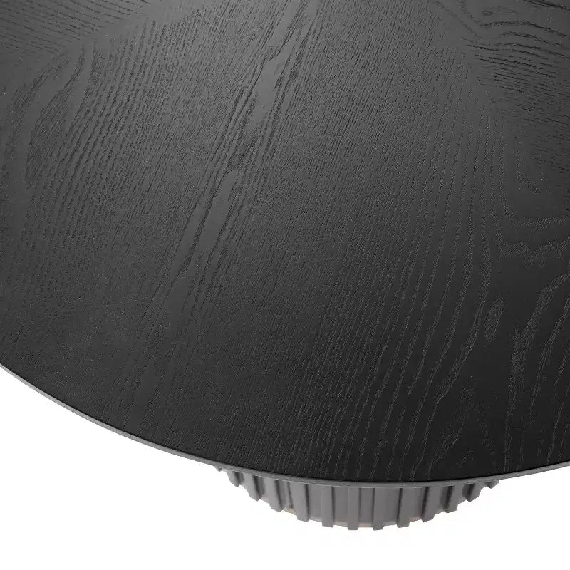 Tavolo da pranzo rotondo altezza bancone, nero / frassino chiaro / noce, 4 posti a sedere