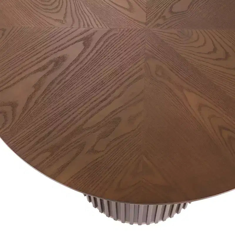 Tavolo da pranzo rotondo altezza bancone, nero / frassino chiaro / noce, 4 posti a sedere
