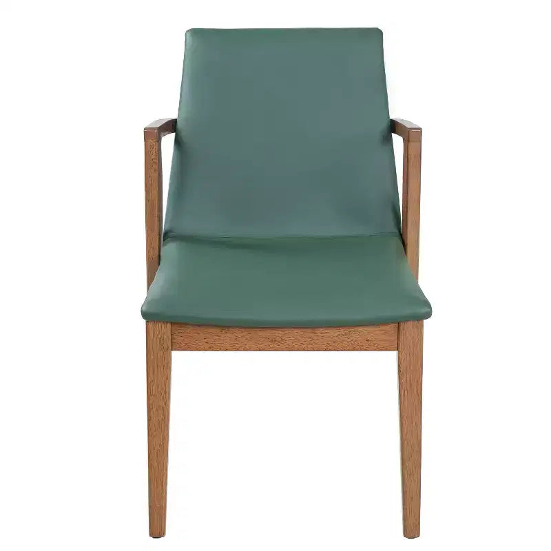Sedie da pranzo moderne in similpelle noce e beige, set da 2