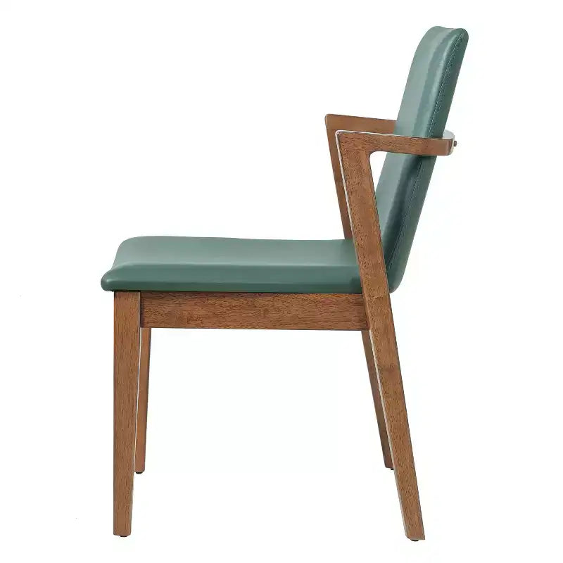 Sedie da pranzo moderne in similpelle noce e beige, set da 2
