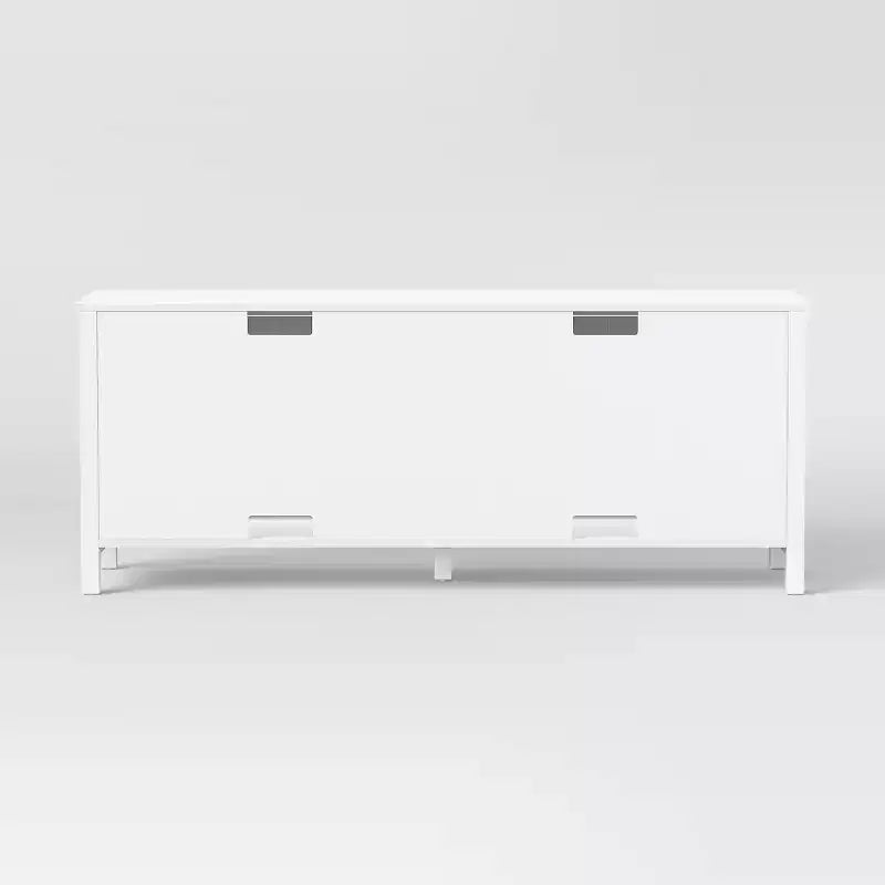 Mobile TV bianco con ante e ripiani, per TV fino a 65"