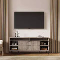 Mobile TV da 63" per TV fino a 60", Grigio Rustico, Stile Moderno di Metà Secolo