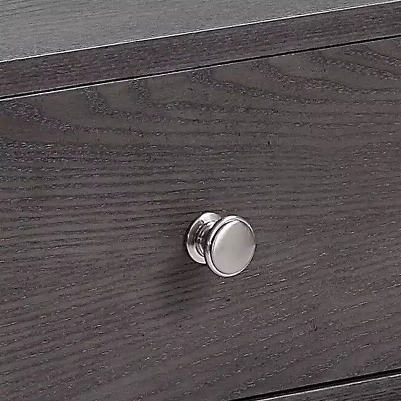 Tavolino Quadrato Grigio Rovere e Cromo per 1