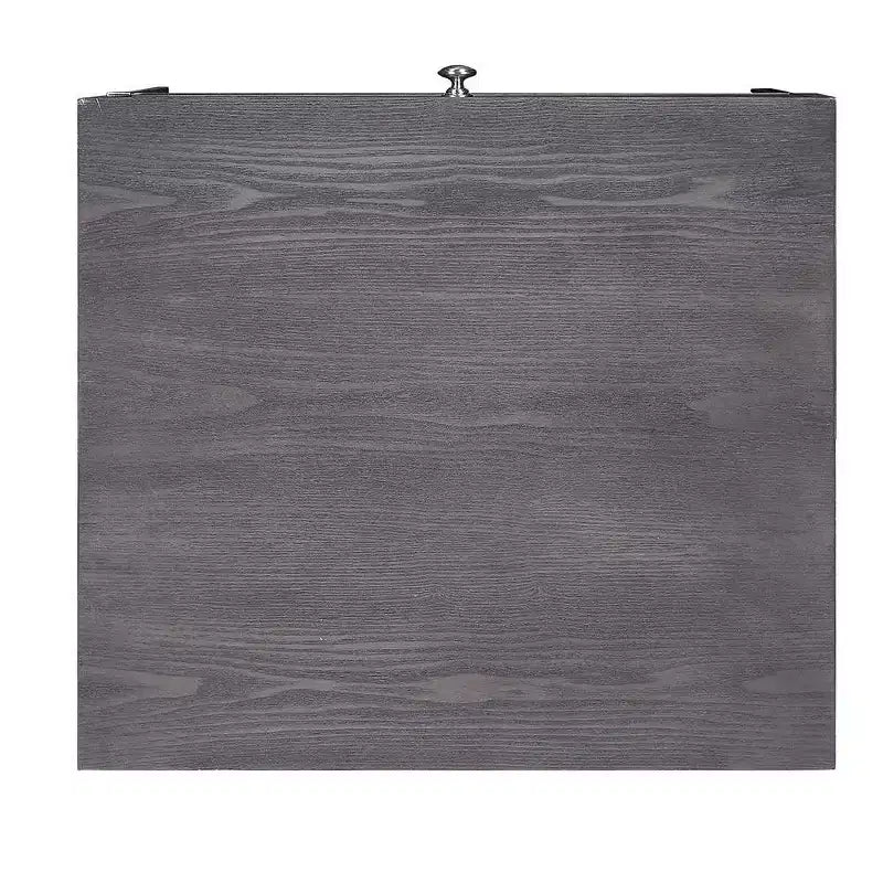 Tavolino Quadrato Grigio Rovere e Cromo per 1