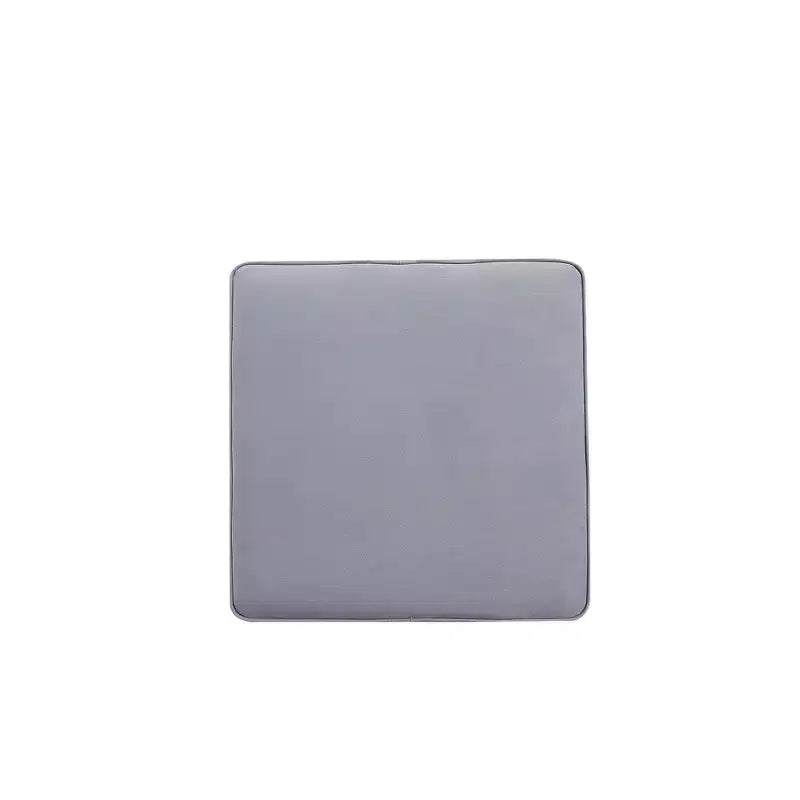 Pouf in Velluto Grigio/Verde a Quadrato, Posto Singolo