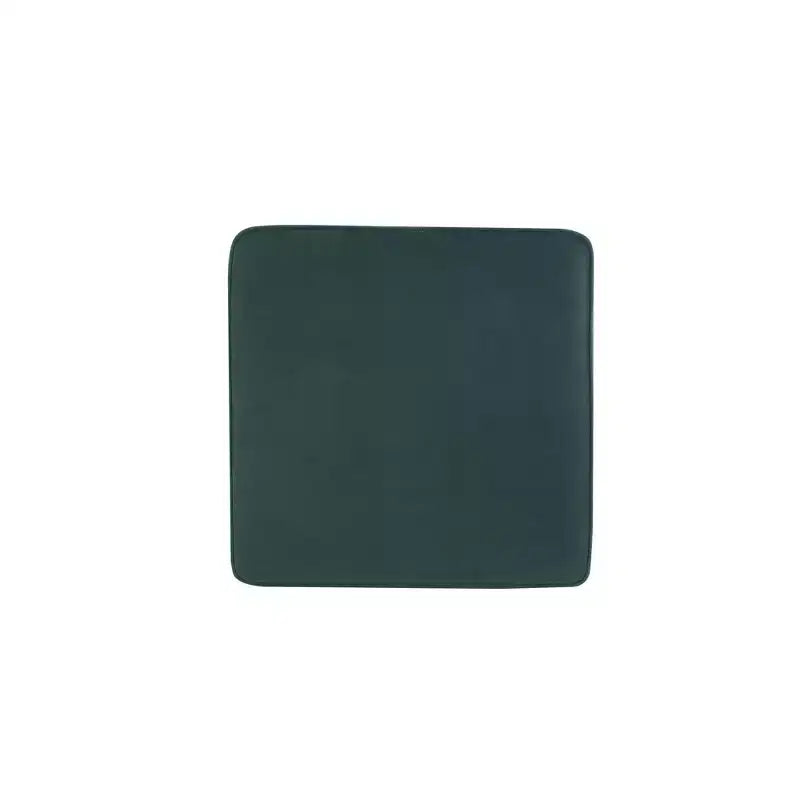 Pouf in Velluto Grigio/Verde a Quadrato, Posto Singolo