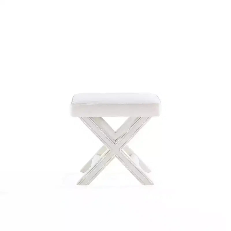 Pouf in Velluto Grigio/Verde a Quadrato, Posto Singolo