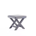 Pouf in Velluto Grigio/Verde a Quadrato, Posto Singolo