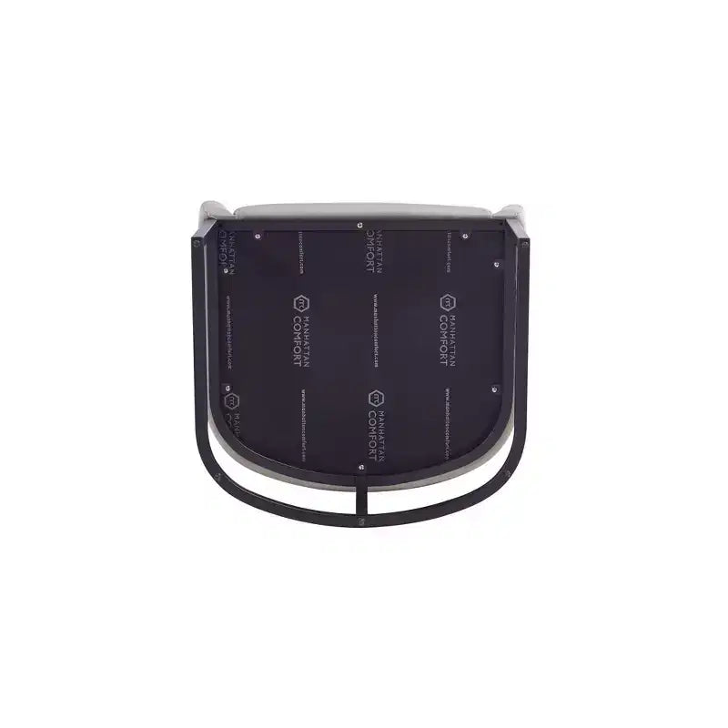 Sedia da pranzo imbottita in similpelle con braccioli, seduta singola – Crema / Grigio / Grigio chiaro