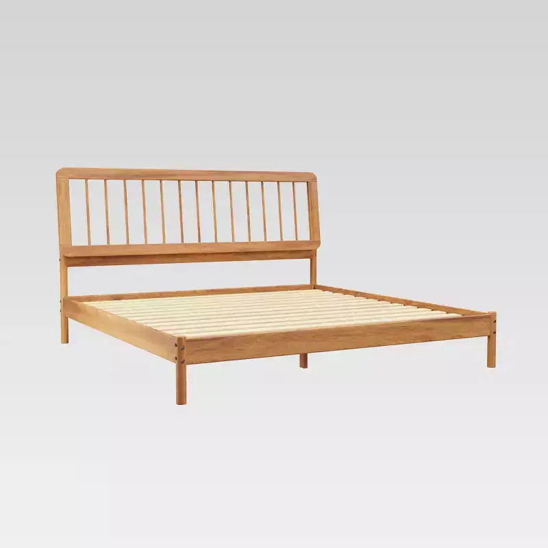 Testata letto a fuso in pino nero/caramello/naturale, King, 2 persone