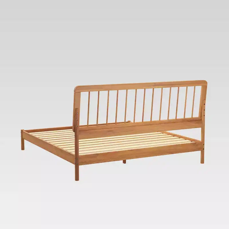 Testata letto a fuso in pino nero/caramello/naturale, King, 2 persone