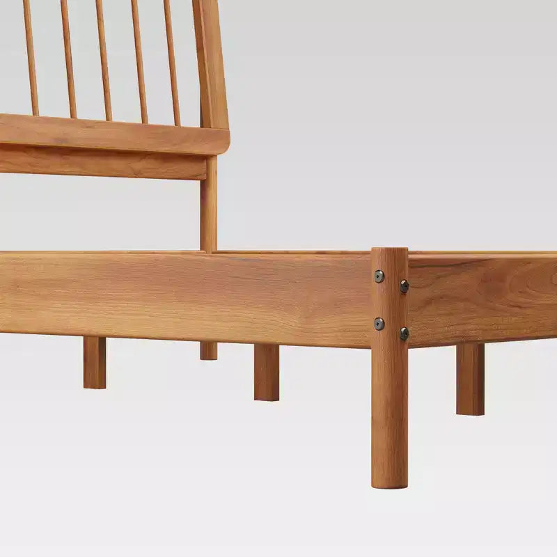 Testata letto a fuso in pino nero/caramello/naturale, King, 2 persone