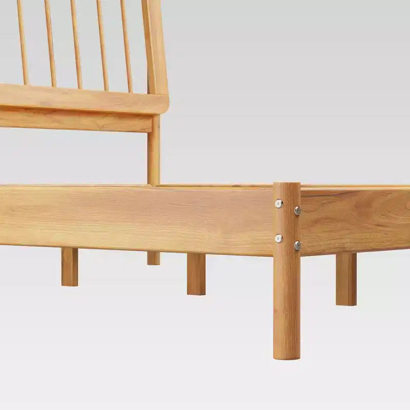 Testata letto a fuso in pino nero/caramello/naturale, King, 2 persone