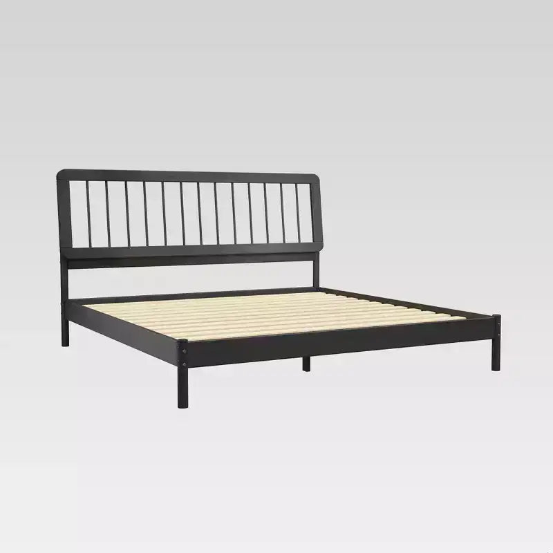 Testata letto a fuso in pino nero/caramello/naturale, King, 2 persone