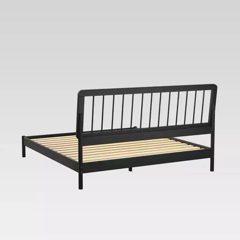 Testata letto a fuso in pino nero/caramello/naturale, King, 2 persone