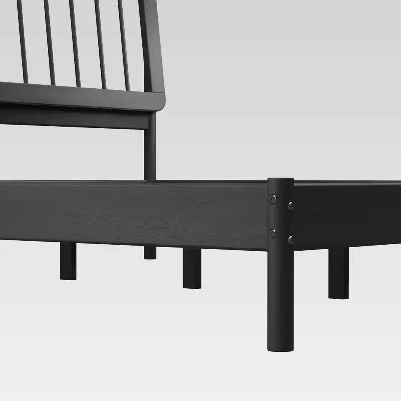 Testata letto a fuso in pino nero/caramello/naturale, King, 2 persone