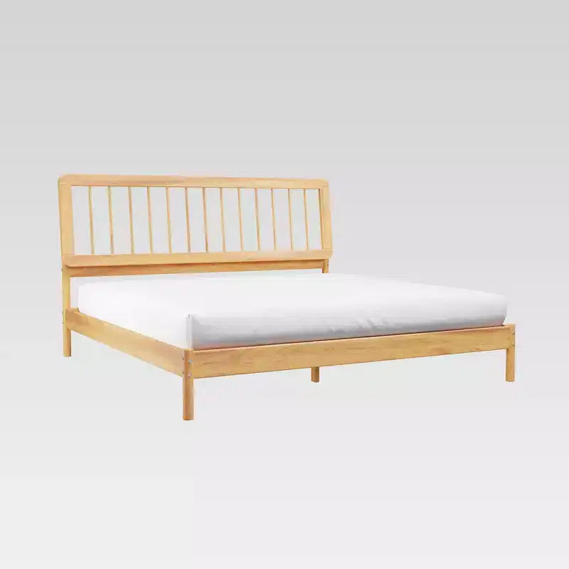 Testata letto a fuso in pino nero/caramello/naturale, King, 2 persone