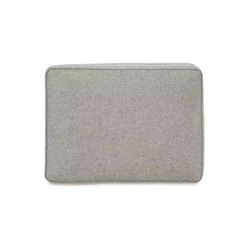 Pouf rettangolare imbottito grigio e marrone, 1 posto