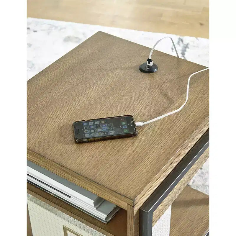 Tavolino da salotto contemporaneo marrone e nero, per 1 persona