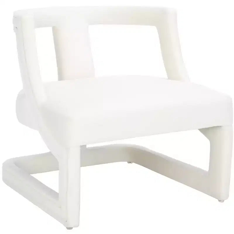 Poltrona senza braccioli color crema, 1 posto