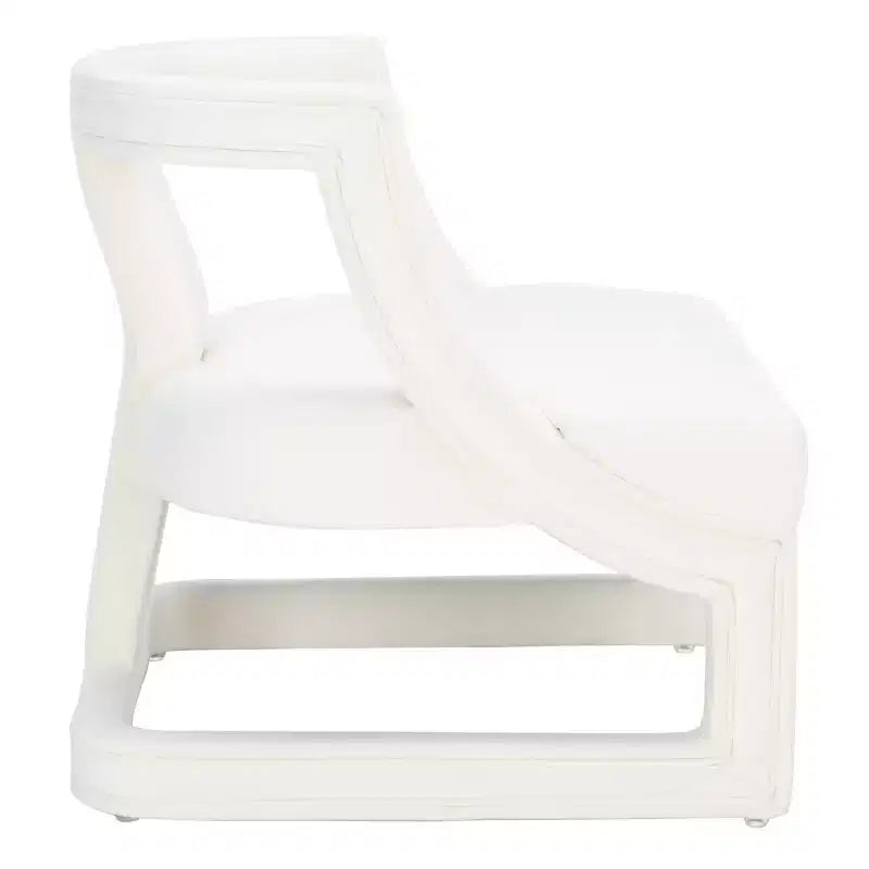 Poltrona senza braccioli color crema, 1 posto