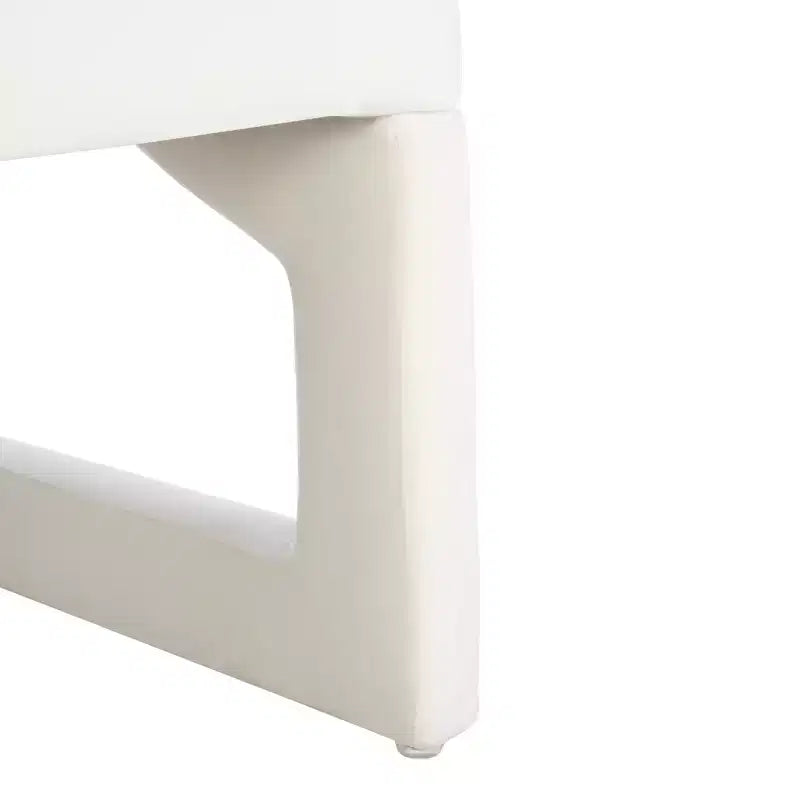 Poltrona senza braccioli color crema, 1 posto