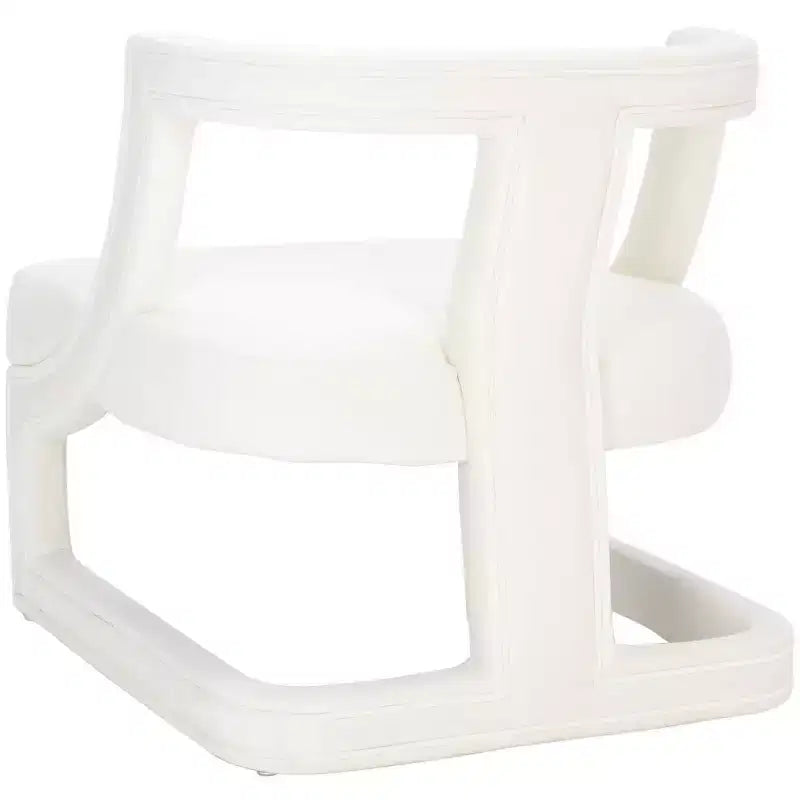 Poltrona senza braccioli color crema, 1 posto