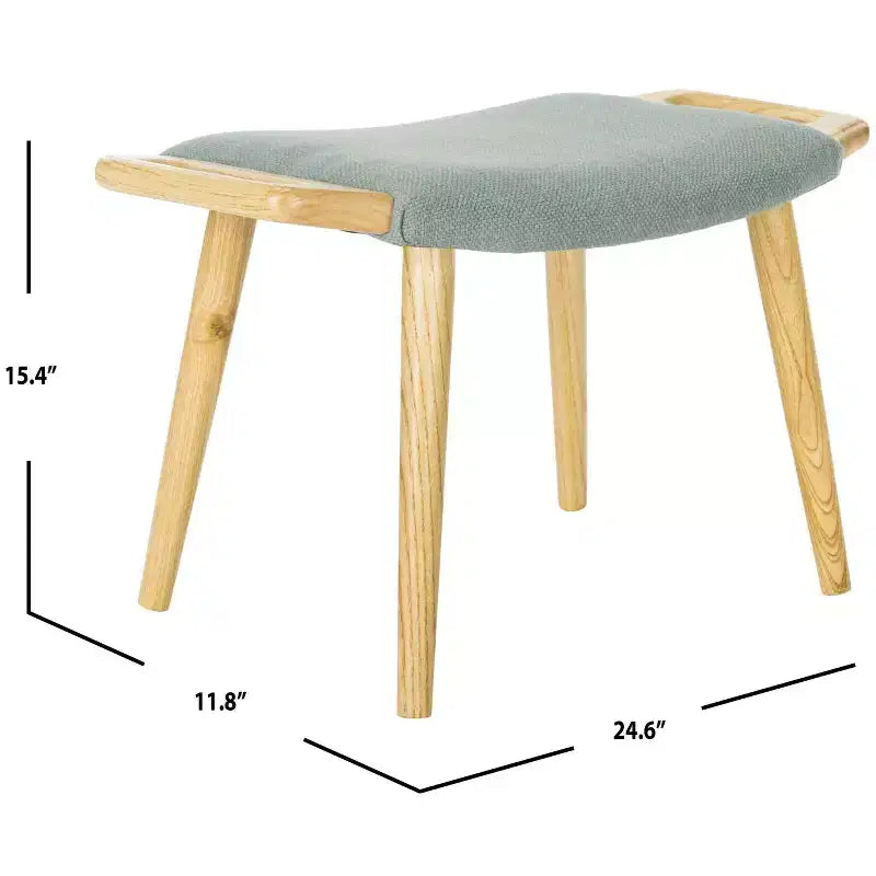 Sgabello d'accento imbottito Beige/Blu, Posti 1