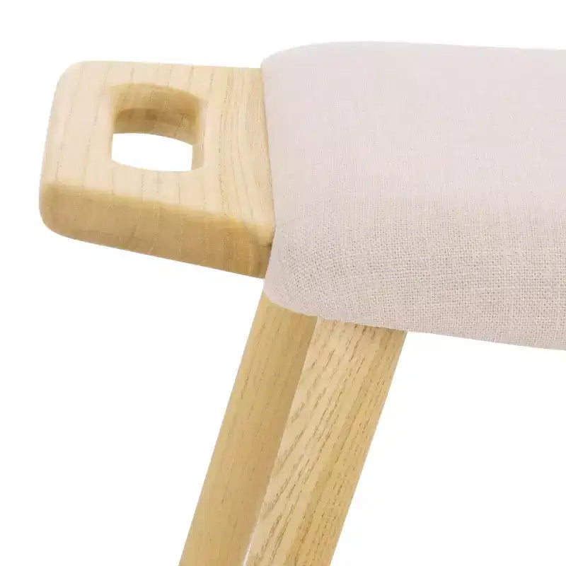 Sgabello d'accento imbottito Beige/Blu, Posti 1