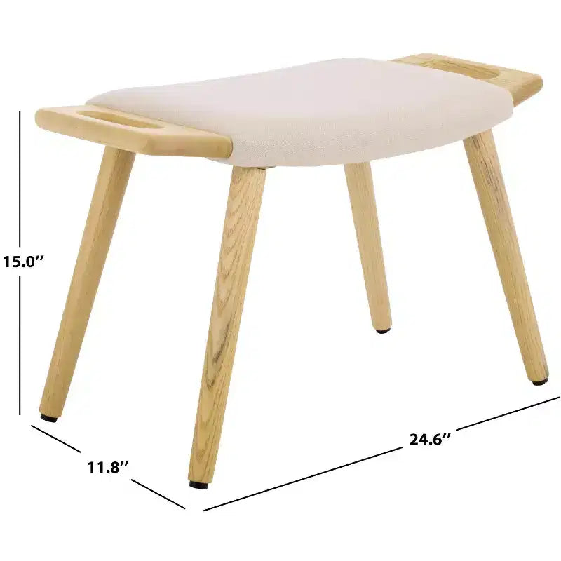 Sgabello d'accento imbottito Beige/Blu, Posti 1