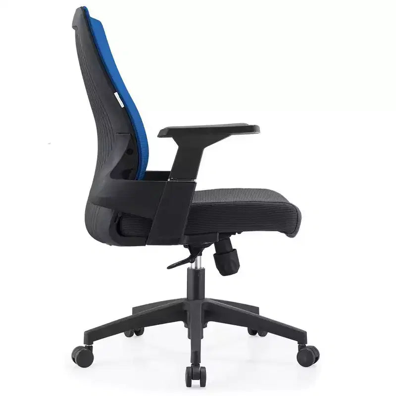 Sedia da ufficio ergonomica in rete, monoposto, girevole e inclinabile